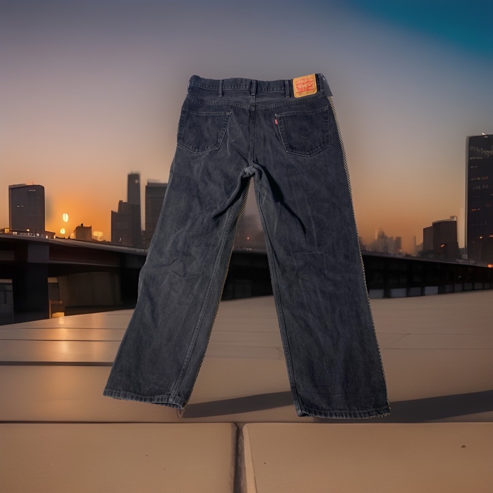 Levis 550 Mens 40x32 Black Relaxed Fit Jeans